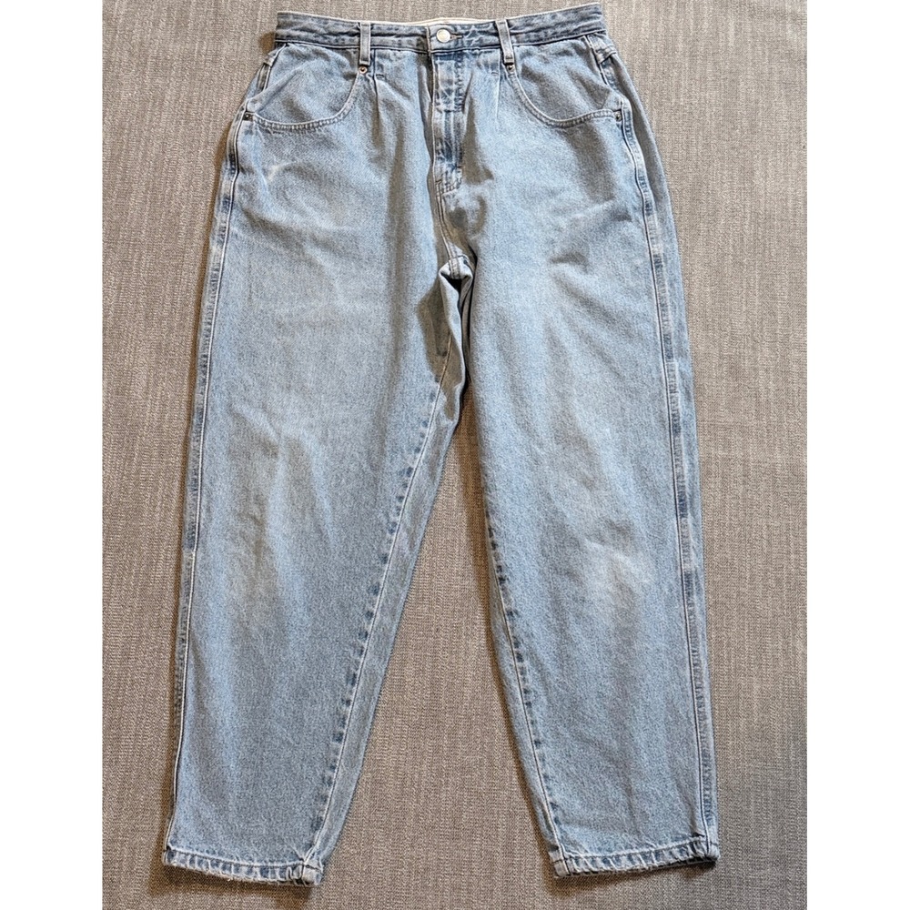 Brittania Baggy Fit‎ Petite Jeans Light Wash Pleated High Waist Denim 16x29
